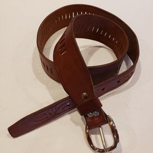 Black Sheep Brand Leather Tooled Belt